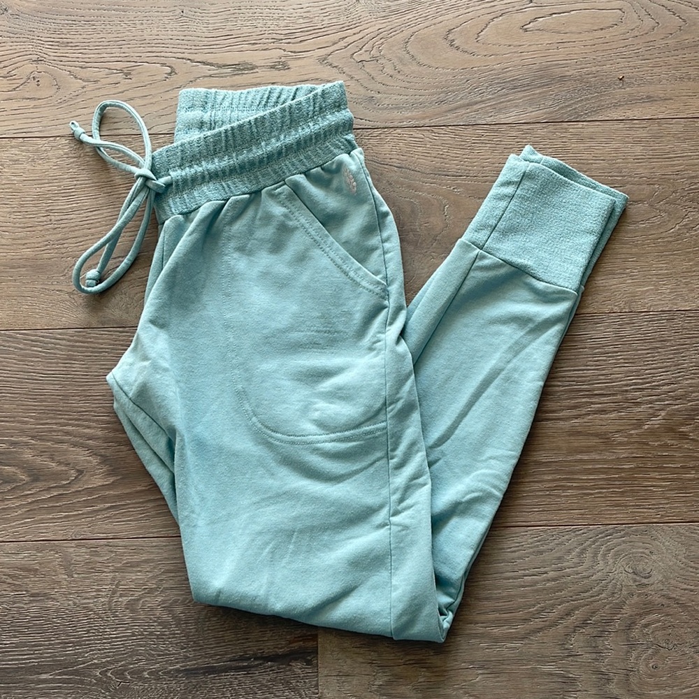 Free People Movement Teal Green Sunny Drawstring Jogger Sweat Pant-XS - Picture 4 of 8